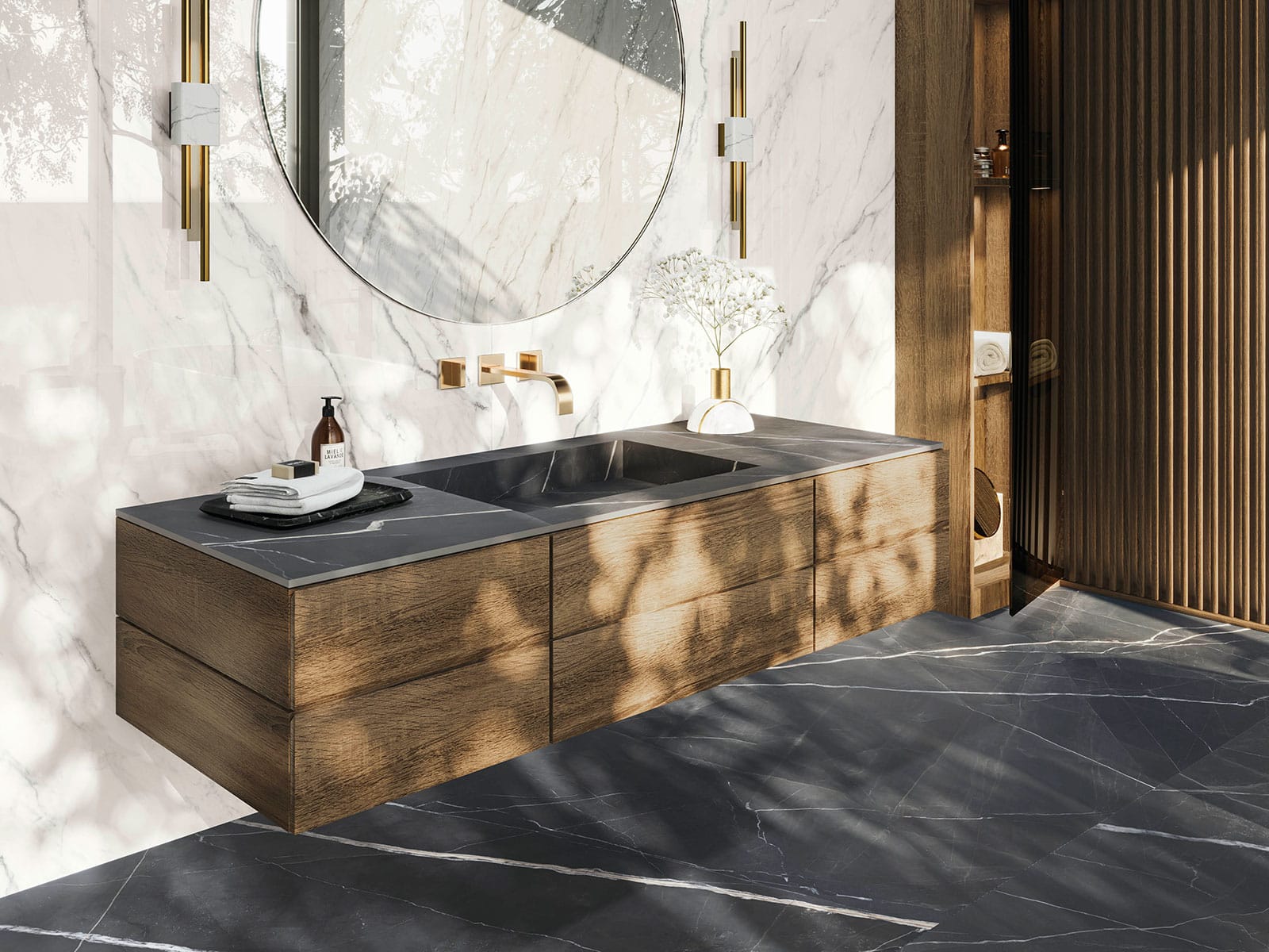 lavabo sobre encimera rectangular
