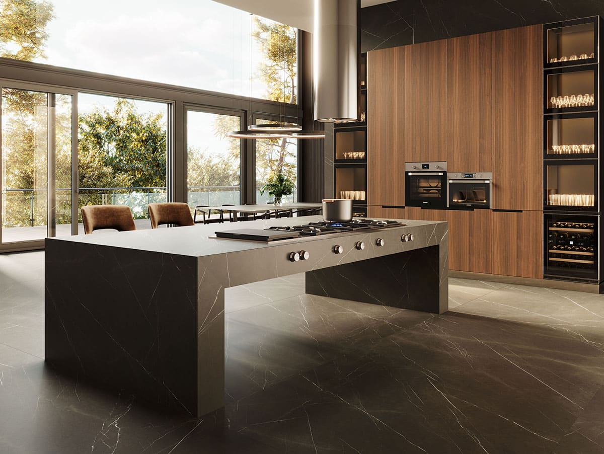 Diseño de cocinas con piedra sinterizada: estética impecable y rendimiento superior