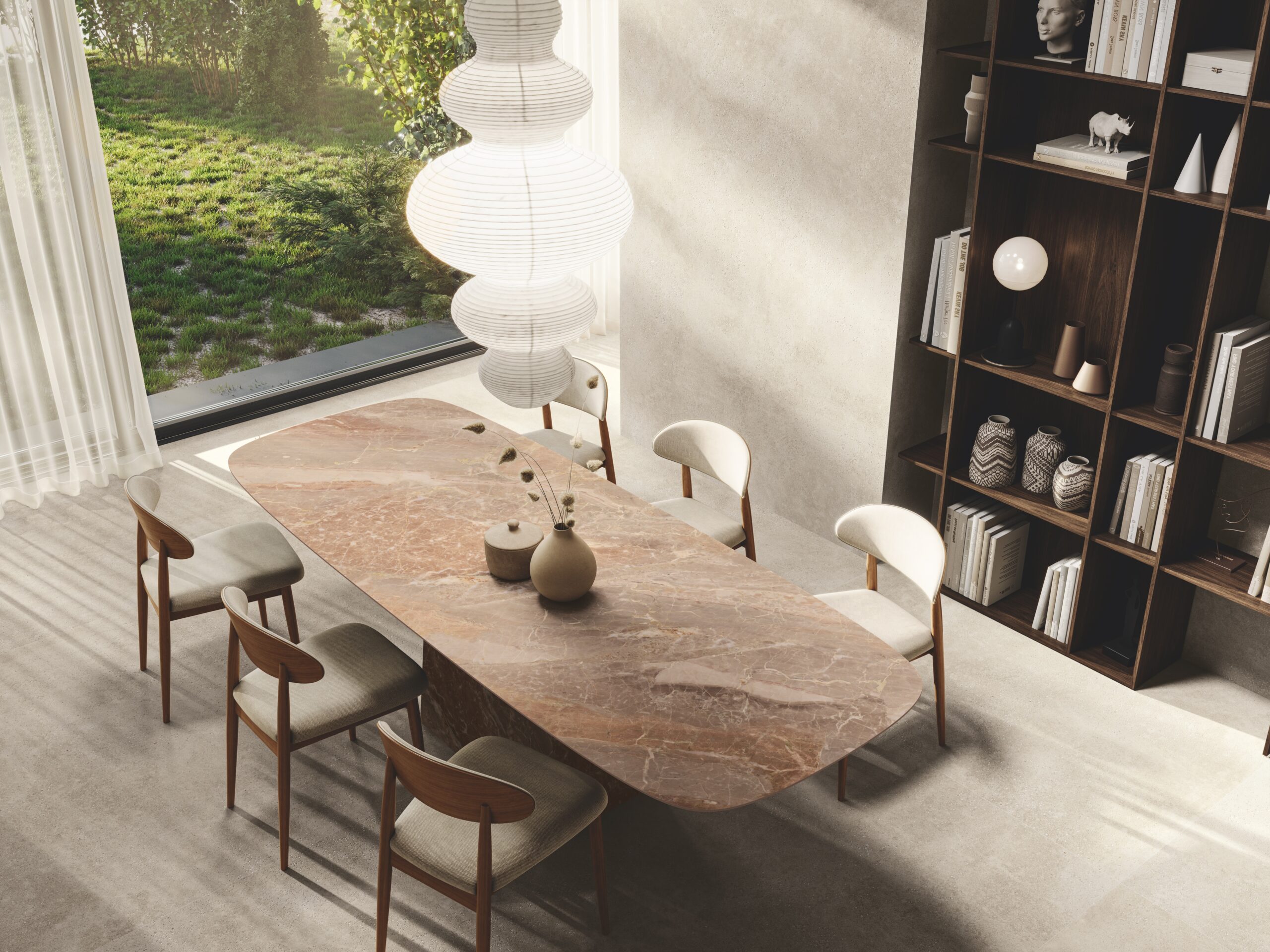 mesa de comedor de piedra sinterizada